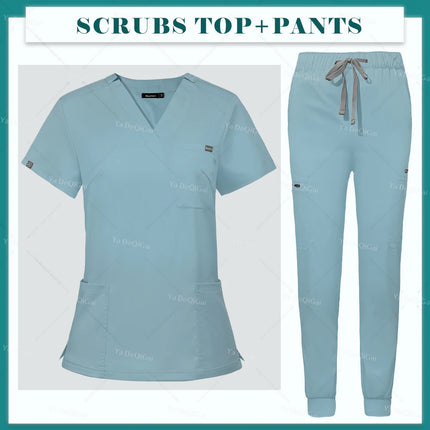 Purple Operating Room Clothes Medical Uniforms Scrubs Set Hospital Working Scrubs Set Medical Nurse Dental Surgery Suit Workwear-KarWorkwear