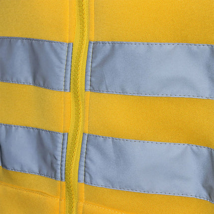 Man Sweatshirt Fashion High Visibility Mens Road Work Jacket Men'S Reflective Strip Hoodies Color Block Long Sleeve Work Coat