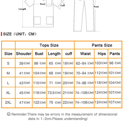 Hot Sales Nurse Uniform Women Short Sleeve Neck Tops Working Uniform Blouse Scrubs Workwear Nursing Women Scrubs Pants Elastic-KarWorkwear