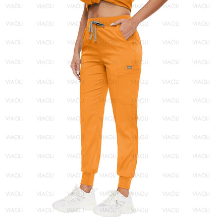 14 Colors Medical Uniforms Women Men Fashion Summer Nurse Uniforms Cool High Fabric Workwear Medical Clothes Nursing Tops Pants-KarWorkwear