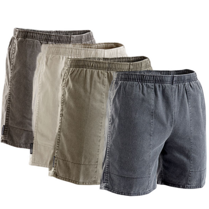 Stubbies Ruggers Men Pigment Dyed Cotton Elastic Comfy Waist Shorts Work SE420X-KarWorkwear