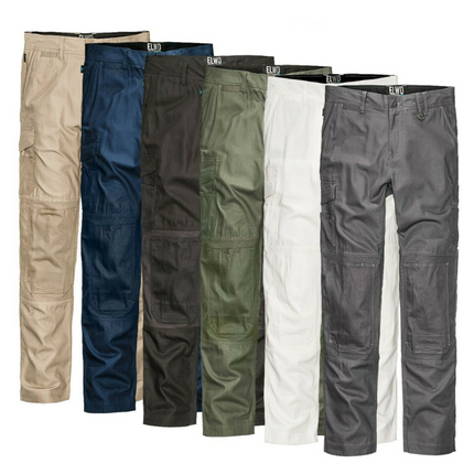Mens Elwood Work Utility Pants Knee Panels Canvas Tradie Phone Pocket EWD101-KarWorkwear