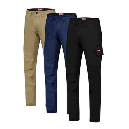 Hard Yakka Mens 3056 Stretch Canvas Cargo Pants Tough Slim Comfort Work Y02880-KarWorkwear