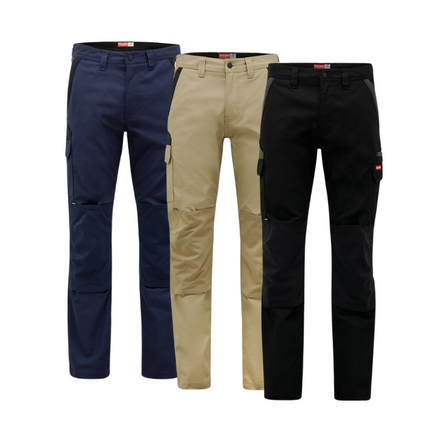 Hard Yakka Mens Legends Stretch Slim Pants Tough Reinforced Work Tradie Y02740-KarWorkwear
