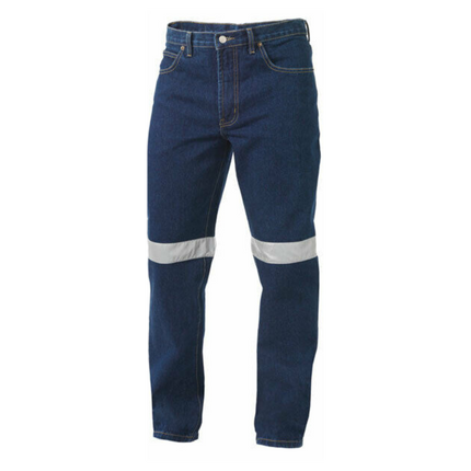 KingGee Mens Reflective Work Jean Classic Reinforced Denim Pants Workwear K53030-KarWorkwear