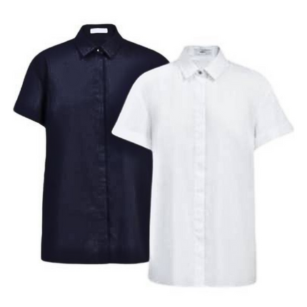 NNT Womens Maternity Shirt Relaxed Fit Slimline Collar Short Sleeve CATU95-KarWorkwear