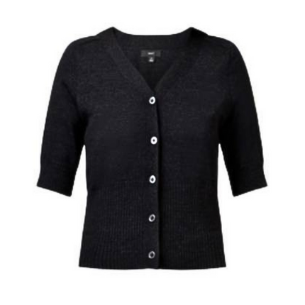 NNT Womens Wool Rich SS Rib Trim Cardigan V Neck Button Shirt CAT5CK-KarWorkwear