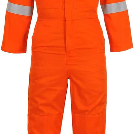 FR Antistatic Coverall Flame Resistant Overall Work Protection Retardent ASTM NFPA ARC 2, Navy, X Large