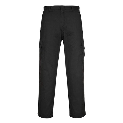 C701 Workwear Cargo Pants in Protective Polycotton with 6 Pockets, Navy, 52R