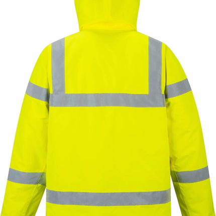 US460 Hi-Vis Waterproof Rain Traffic Jacket Yellow, 6X-Large