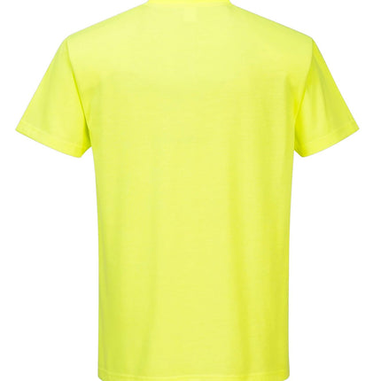 S577 Men'S Hi Vis Lightweight Cotton Blend Short Sleeve T-Shirt Yellow, 5X-Large