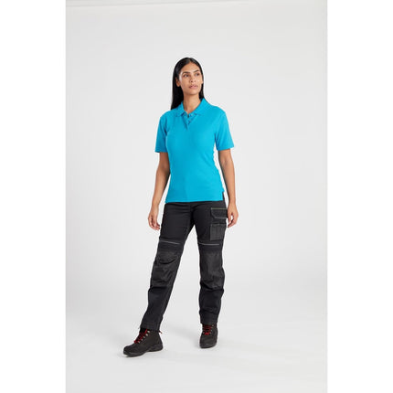 PW380 Women'S Work Pants - Stretch Fabric PW3 Workwear Utility Safety Pants with Knee Pad Pockets, Black 26