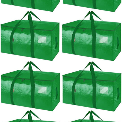 8-Pack Oversized Moving Bags with Reinforced Handles, Heavy-Duty Storage Tote for Clothes, Moving Supplies (Black, 8-Pack)