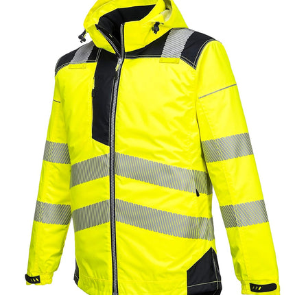 PW3 Hi-Vis Winter Jacket Work Safety Protective Reflective Waterproof Coat ANSI 3, Medium