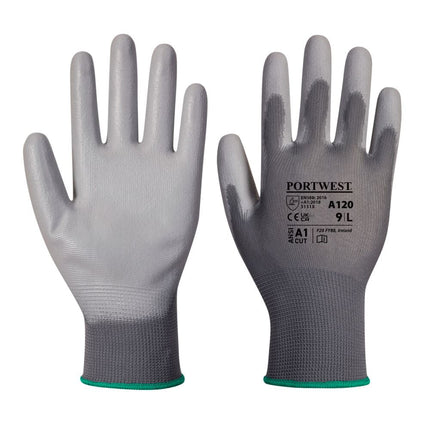 A120 Work Gloves PU Palm Dipped Abrasion and Tear Resistant White, Xx-Small-KarWorkwear