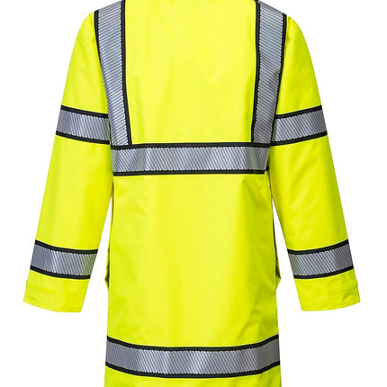Hi-Vis Reversible Raincoat - UH447, Yellow/Black, XL