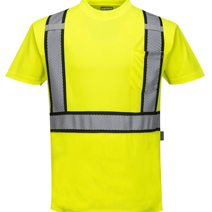 Detroit Short-Sleeved T-Shirt Viz Visibility Reflective Safety Work Wear Top ANSI 2, 4XL