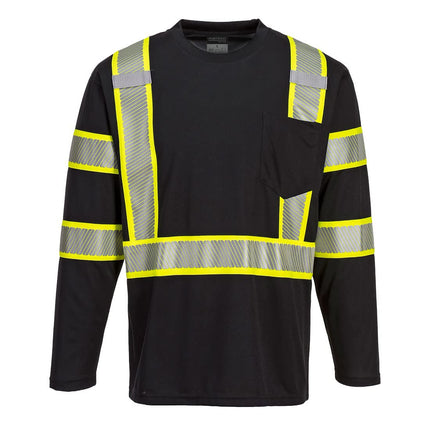 Iona plus T-Shirt L/S, Regular Length, Color: Black, Size: 6XL, S346BKR6XL