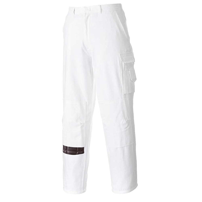 S817 Elasticated Painters Workwear Protection Pants White, 3X-Large