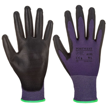 A195 Touchscreen PU Glove Purple/Black, Small