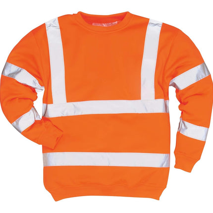 B303 Hi-Vis Sweatshirt, X-Large, Orange