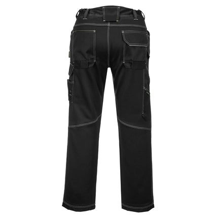 PW380 Women'S Work Pants - Stretch Fabric PW3 Workwear Utility Safety Pants with Knee Pad Pockets, Black 36
