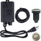 Stainless Steel Brushed / Dual Outlet Short/2''