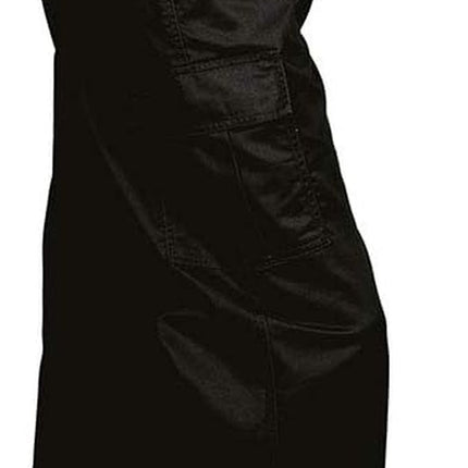 C701 Workwear Cargo Pants in Protective Polycotton with 6 Pockets, Black, 34T