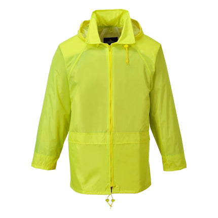 US440 Classic Waterproof Rain Jacket Wth Pack Away Hood & Sealed Seams, Black, Large