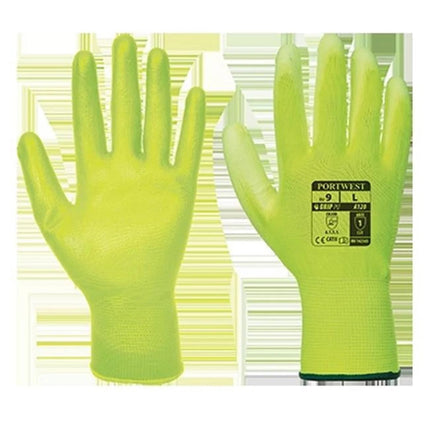 A120 Work Gloves PU Palm Dipped Abrasion and Tear Resistant White, Small-KarWorkwear