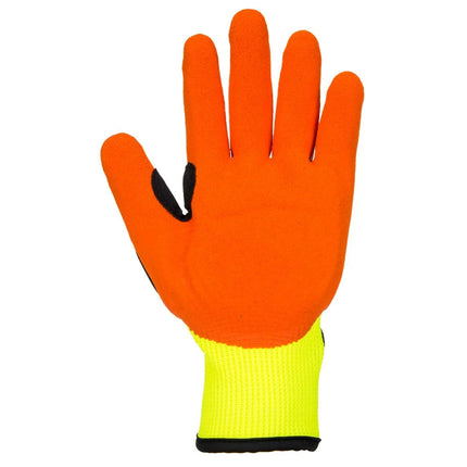 A721 Lightweight anti Impact Nitrile Grip Safety Work Gloves Yellow/Orange, Small-KarWorkwear