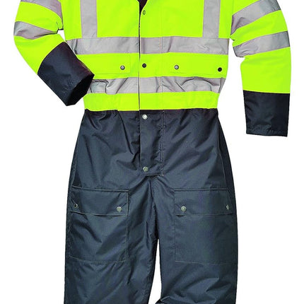 S485 Hi-Vis Contrast Coverall Yellow/Black, Small