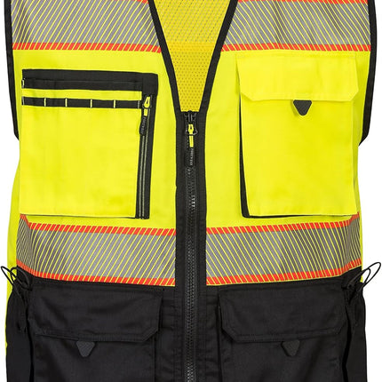 Hi-Vis 3In1 Premium Bomber JKT Viz Insulated Safety Visability Work Wear Rain ANSI 3