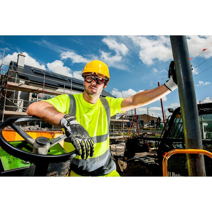 A722 anti Impact Safety Work Gloves - Cut Resistant and Impact Reducing Protective Gloves Gray/Black Grey/Black, Large