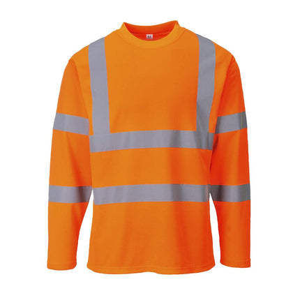 Hi-Vis T-Shirt Long Sleeves Hi Vis Work Safety Refelctive Long Sleeve ANSI 3, Yellow, X Large