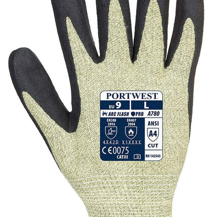 A780 High Protection Arc Grip Glove Green/Black, Medium