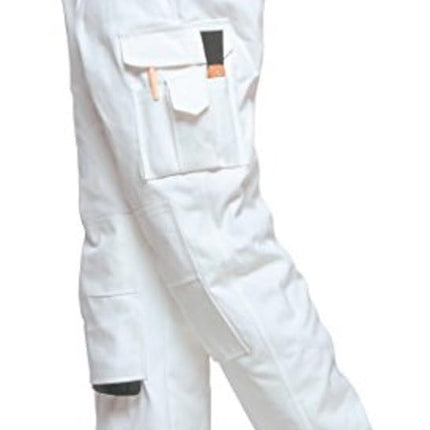 S817 Elasticated Painters Workwear Protection Pants White Tall, Xx-Large