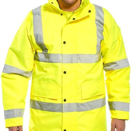 US460 Hi-Vis Waterproof Rain Traffic Jacket Yellow, 6X-Large
