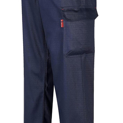 BZ31 Mens Safety Cargo Pants in Flame Resistant Bizweld ASTM NFPA, Navy, 6XLR