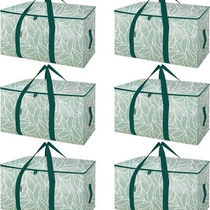 8-Pack Oversized Moving Bags with Reinforced Handles, Heavy-Duty Storage Tote for Clothes, Moving Supplies (Black, 8-Pack)