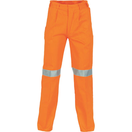 DNC Workwear Mens Hi-Vis Cotton Drill Pant 3M Taped Comfortable Work 3314-KarWorkwear
