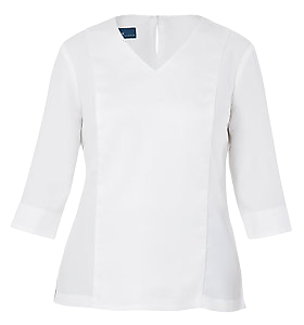 NNT Womens Satin Back Crepe 3/4 SLV V Neck BLS Classic Fit Blouse CAT9XK-KarWorkwear