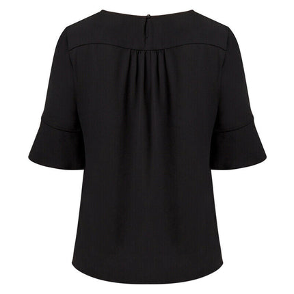 NNT Womens French Georgette Fluted Sleeve Formal Top Lightweight Business CATUBZ-KarWorkwear