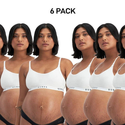 Bonds Womens Damn Dry Milk Leaks Scoop Crop Comfy Easy Feeding Clip 6 Pack YWQL-KarWorkwear