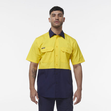 KingGee Men Workcool Vented Spliced Short Sleeve Shirt K54008-KarWorkwear