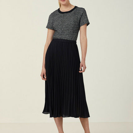 NNT Womens Formal Soft Georgette Pleated Midi Skirt Relaxed Fit Business CAT2R2-KarWorkwear