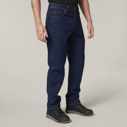 Hard Yakka 2 Pack Mens Heavy Duty Washed Straight Denim Work Jeans Y03514-KarWorkwear