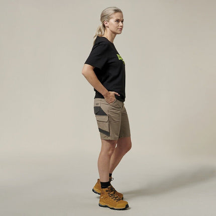 Hard Yakka 4 Pack Womens 3056 Raptor Active Fit Mid Lenght Work Short Y08228-KarWorkwear