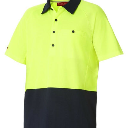 Mens Hard Yakka Koolgear Hi-Vis 2 Toned Short Sleeve Work Polo Shirt Y11396-KarWorkwear
