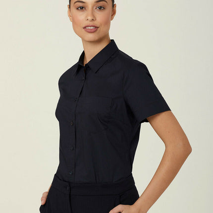 NNT Women Avignon Short Sleeve Slim Shirt Casual Comfortable Business CATUK8-KarWorkwear